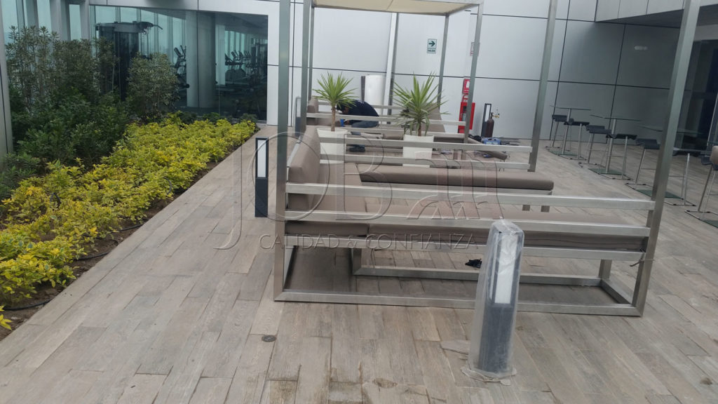 Mesa de centro de acero inoxidable
